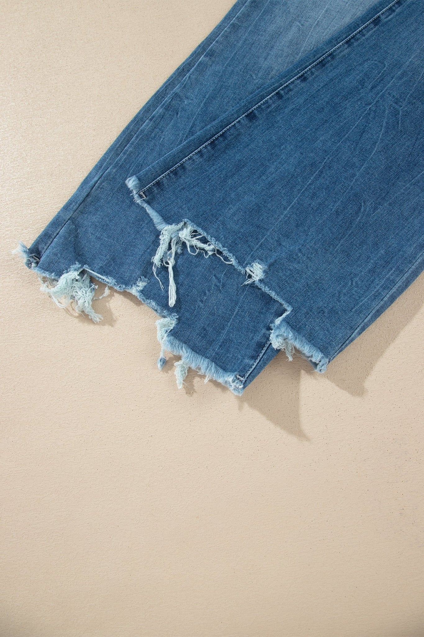 Denim High Waist Frayed Hem Flare Jeans - Rooted & Reckless Co.