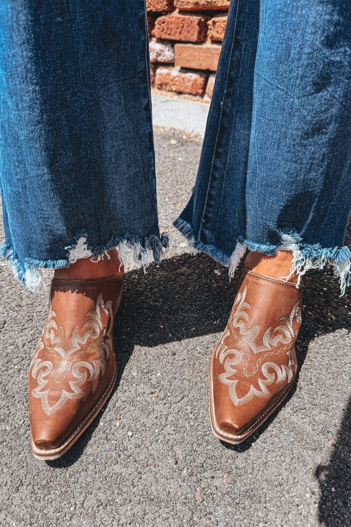 Denim High Waist Frayed Hem Flare Jeans - Rooted & Reckless Co.
