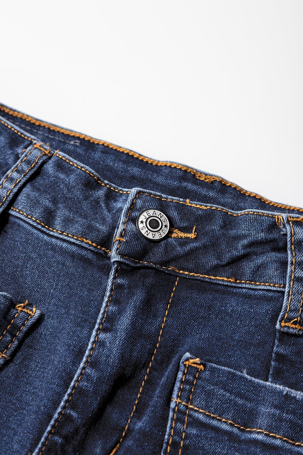 Denim High Waist Patch Pocket Straight Leg Jeans - Rooted & Reckless Co.