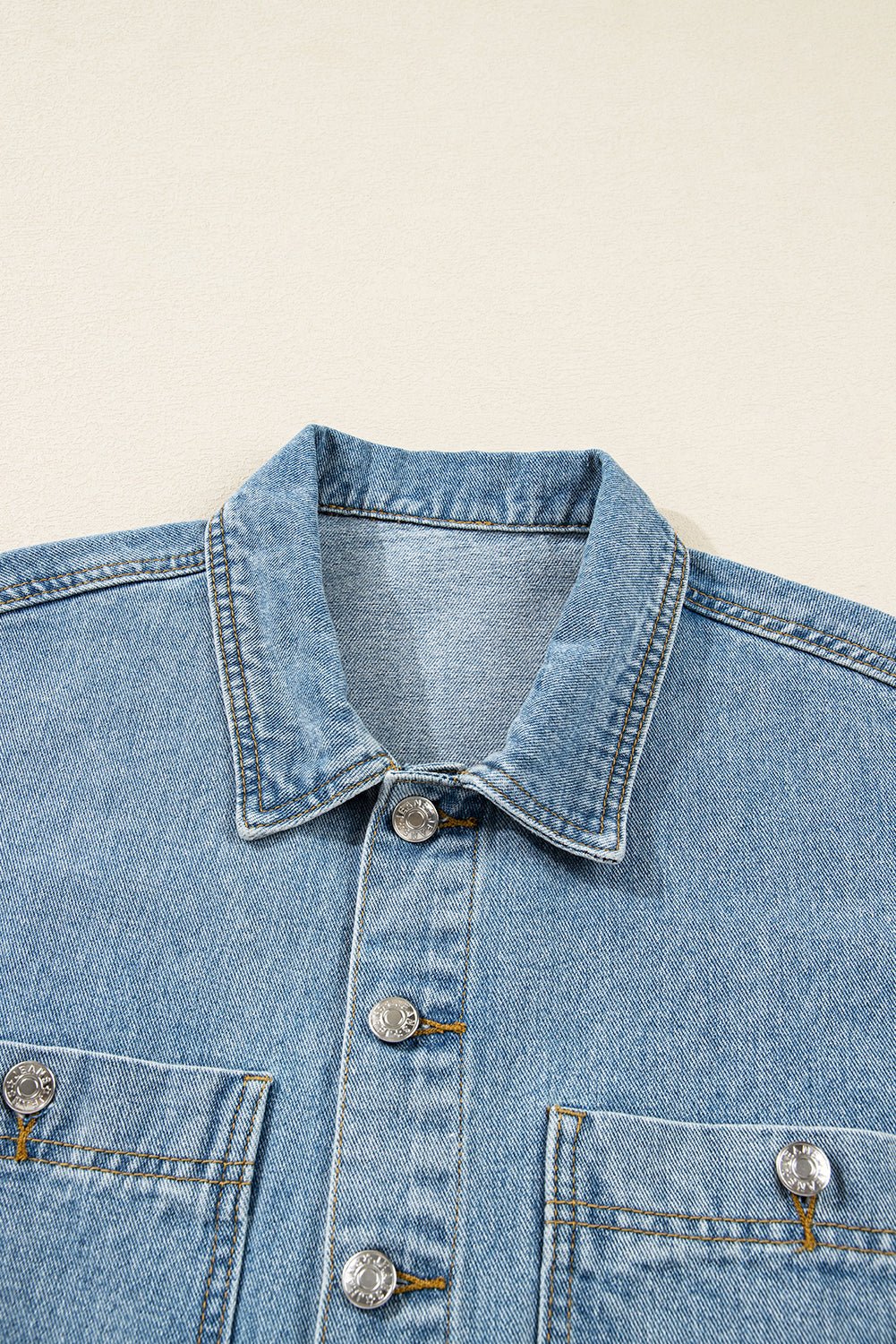 Denim Patch Pocket Side-Tie Jacket - Rooted & Reckless Co.
