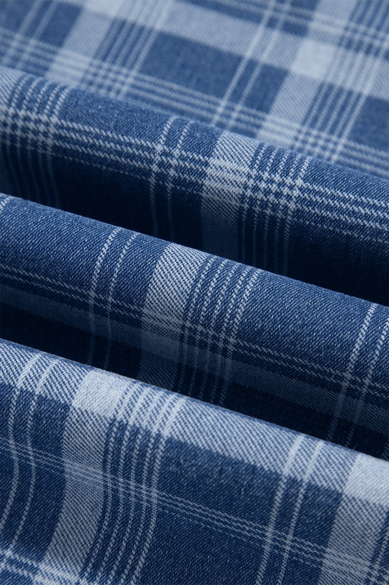 Denim Plaid Grommet Drawstring Waist Jeans - Rooted & Reckless Co.