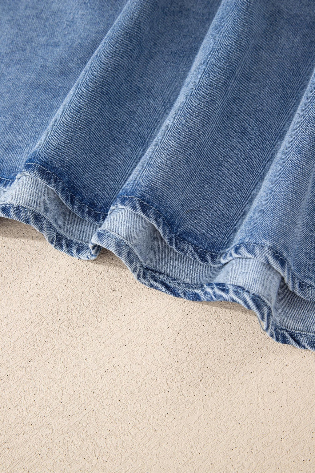 Denim Pleated Patchwork Sleeveless Top - Rooted & Reckless Co.