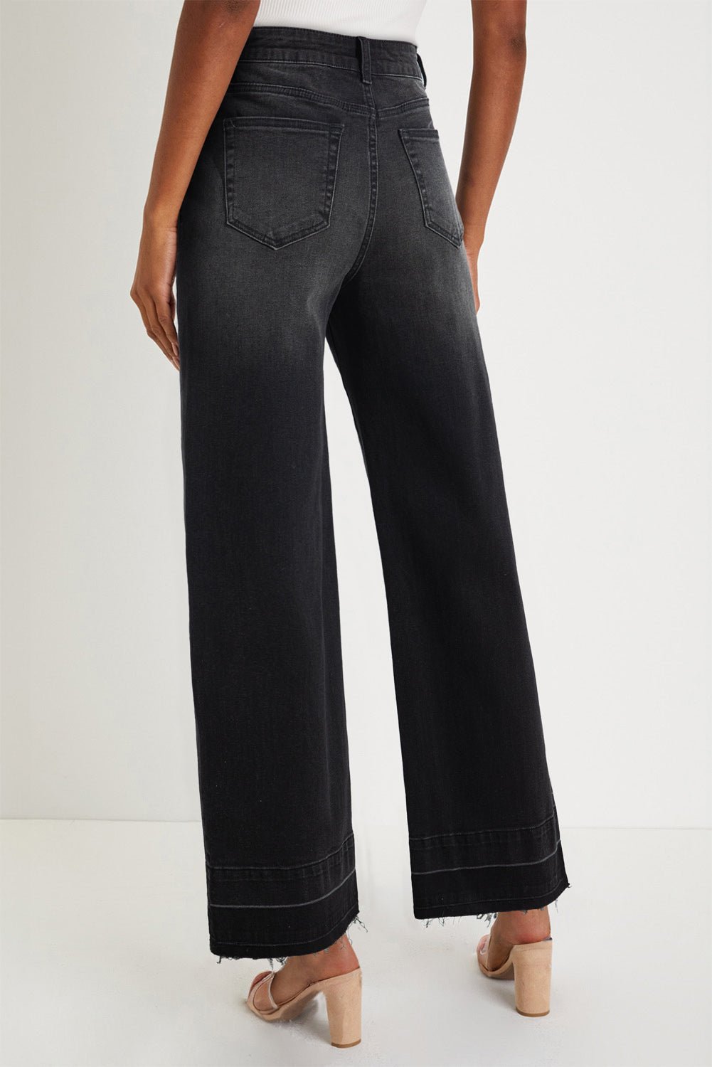 Denim Raw Hem Straight Leg Jeans - Rooted & Reckless Co.