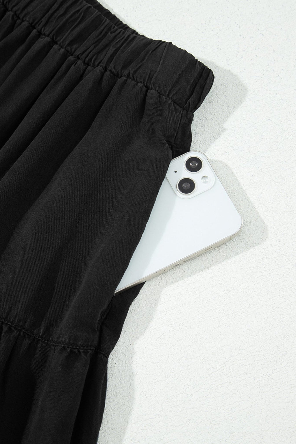 Denim Ruffle Tiered Flared Maxi Skirt - Rooted & Reckless Co.