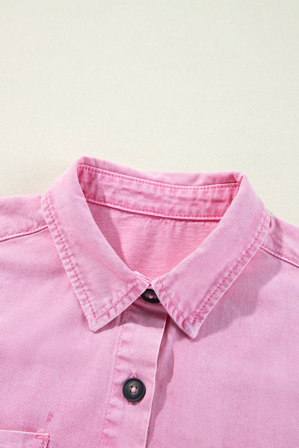 Denim Short Sleeve Double Chest Pocket Shirt Dress - Rooted & Reckless Co.