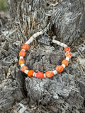 Desert Ember Beaded Shell Bracelet - Rooted & Reckless Co.