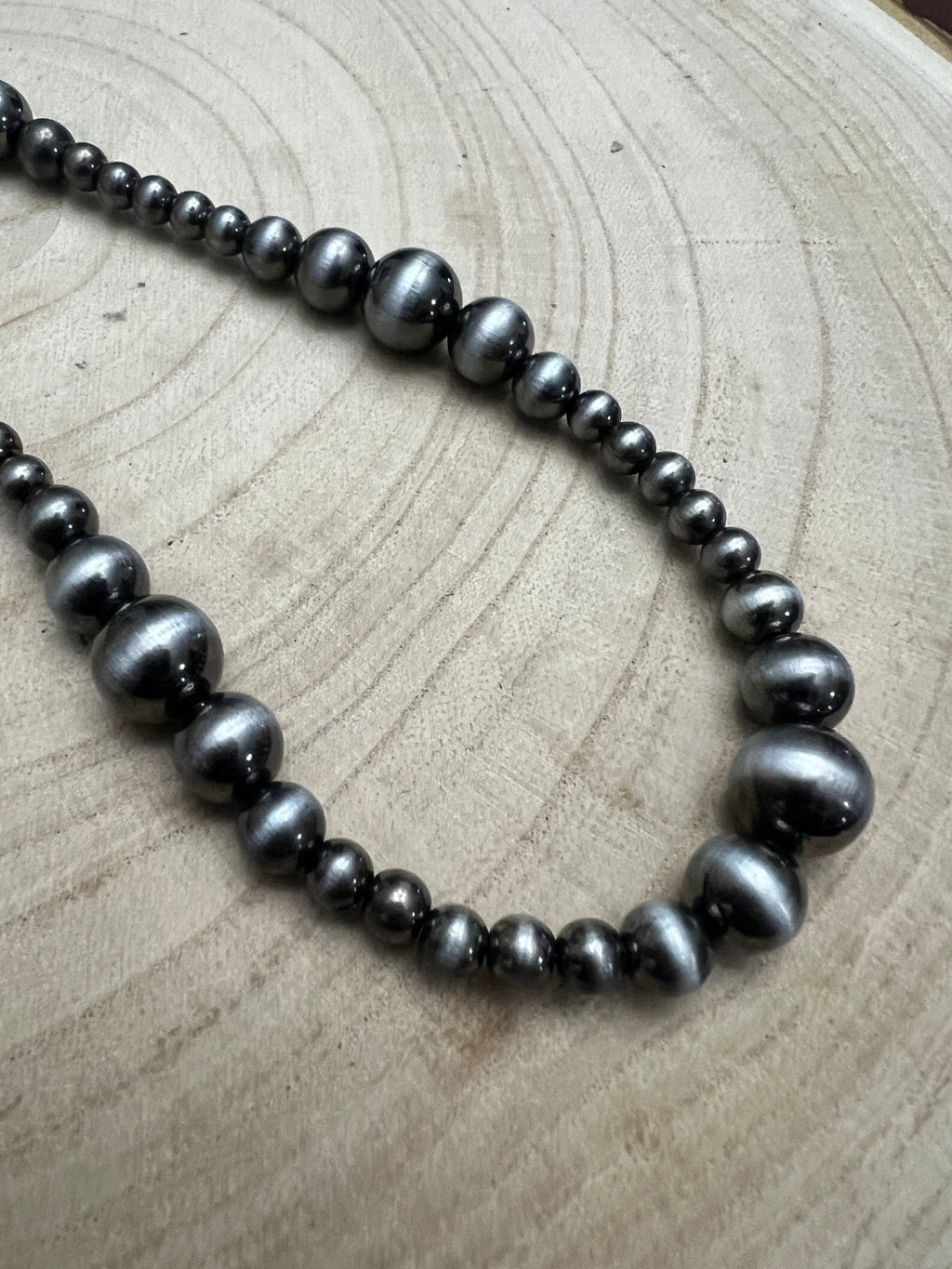 Desert Pearl Graduated Silver Western Necklace — 18 Inch - Rooted & Reckless Co.