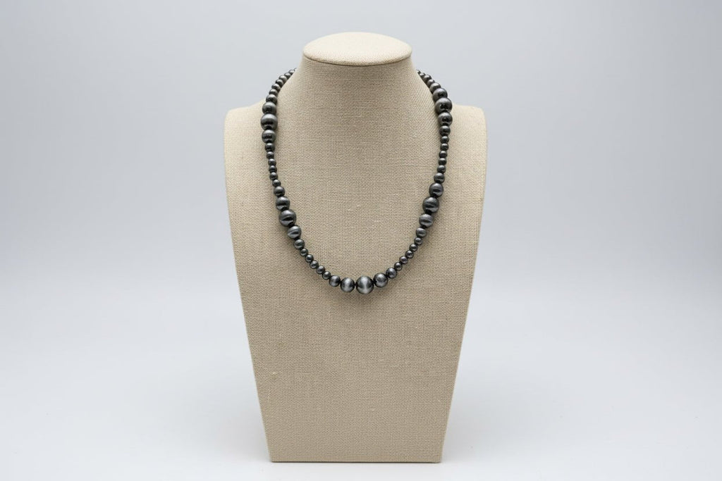 Desert Pearl Graduated Silver Western Necklace — 18 Inch - Rooted & Reckless Co.