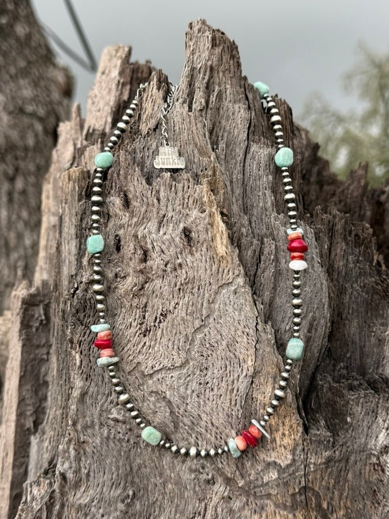 Desert Trail Mixed Stone Beaded Necklace - Rooted & Reckless Co.