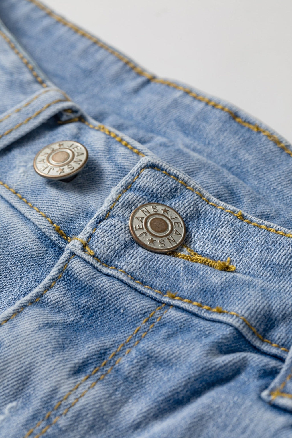 Distressed Denim Asymmetric Raw Hem Shorts - Rooted & Reckless Co.