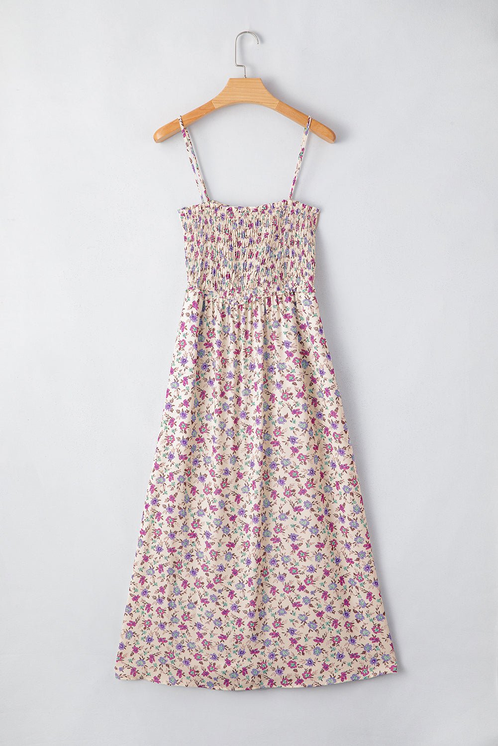 Ditsy Floral Smocked Sleeveless Maxi Dress - Rooted & Reckless Co.