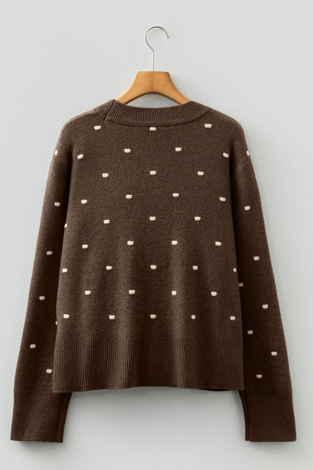 Dotted Ribbed Edge Crewneck Sweater - Rooted & Reckless Co.