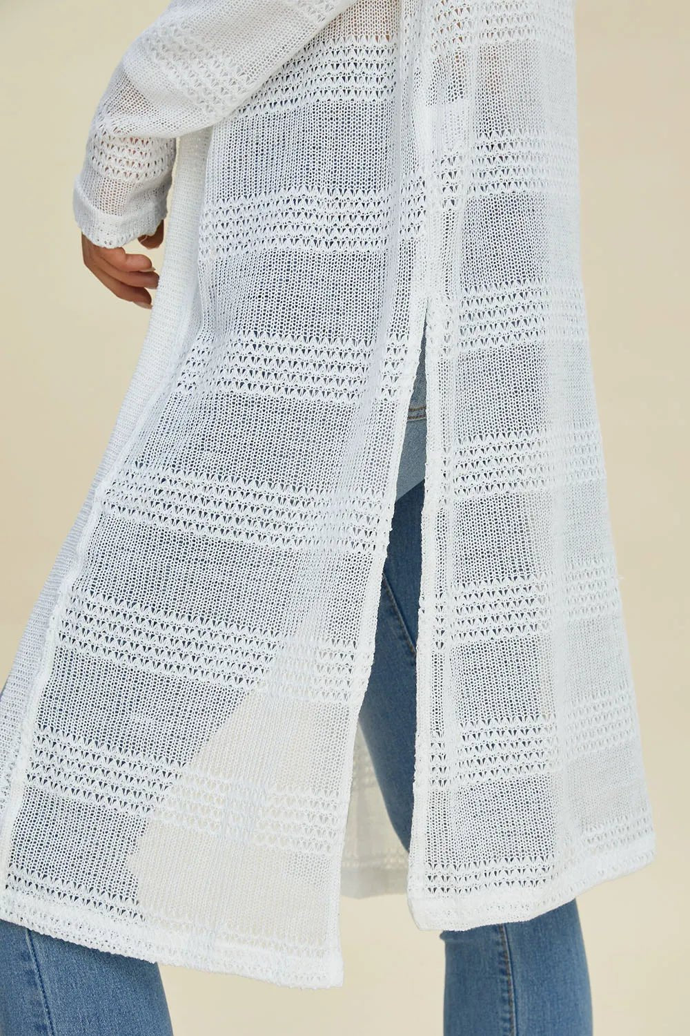 Double Take Full Size Open Front Longline Cardigan - Rooted & Reckless Co.