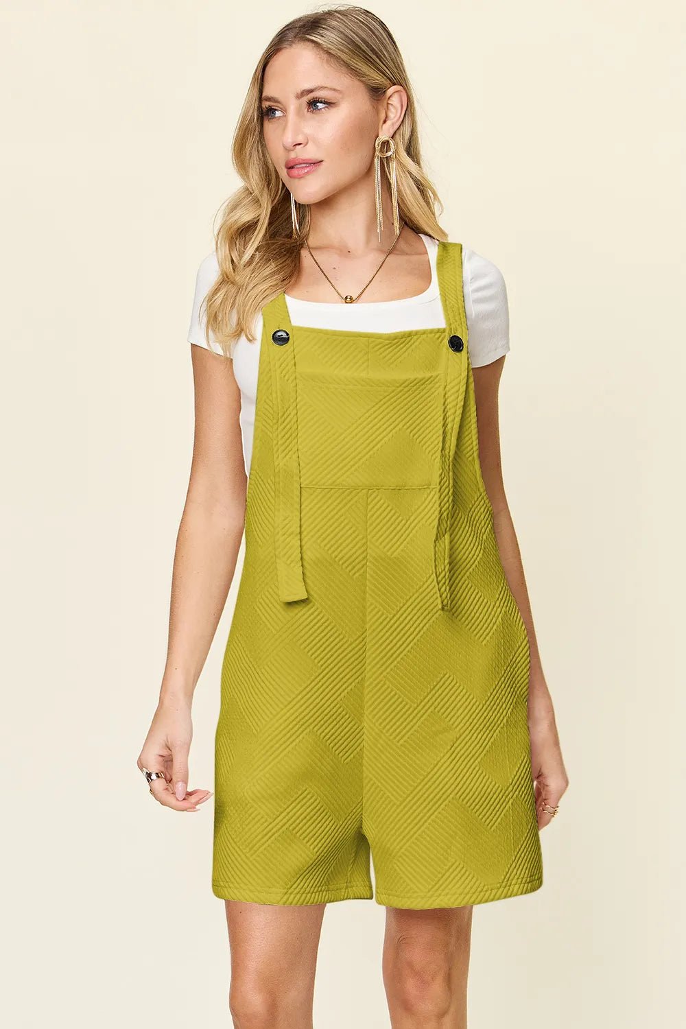 Double Take Full Size Texture Sleeveless Romper - Rooted & Reckless Co.