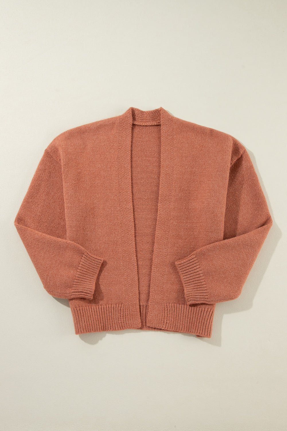 Drop Shoulder Open Front Cropped Cardigan - Rooted & Reckless Co.