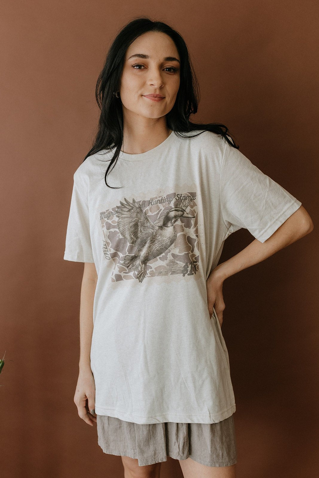 Duck Stamp Graphic Tee - Cream - Rooted & Reckless Co.