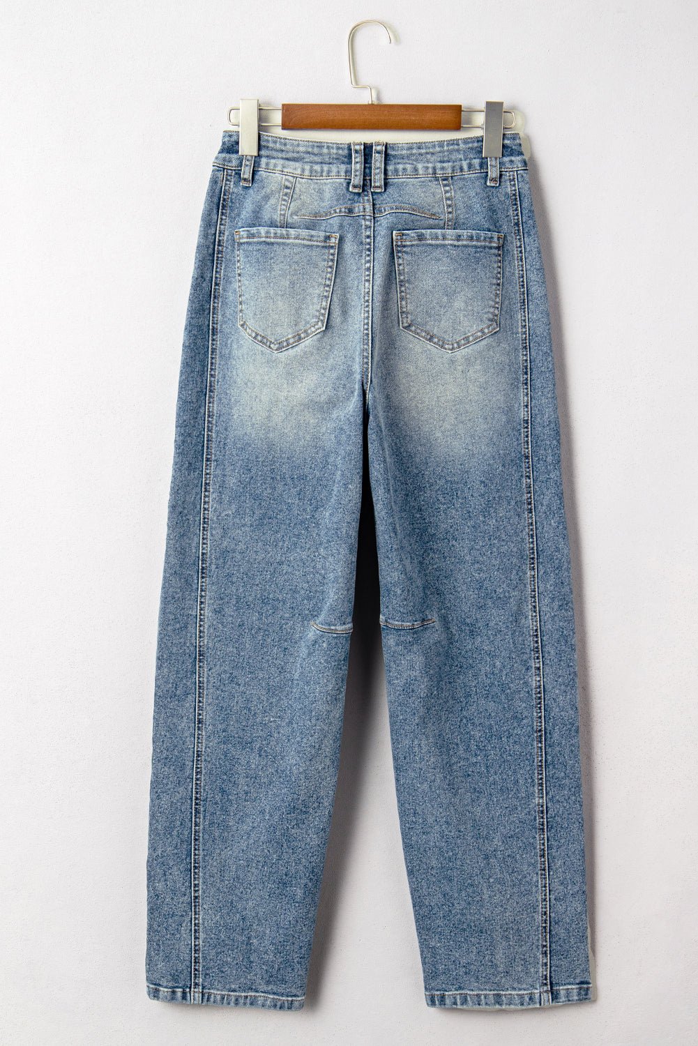 Dusk Blue Vintage Washed Seam Detail Shift Jeans - Rooted & Reckless Co.