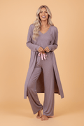 Duster Cardigan T-Shirt & Pants Lounge Set - Rooted & Reckless Co.