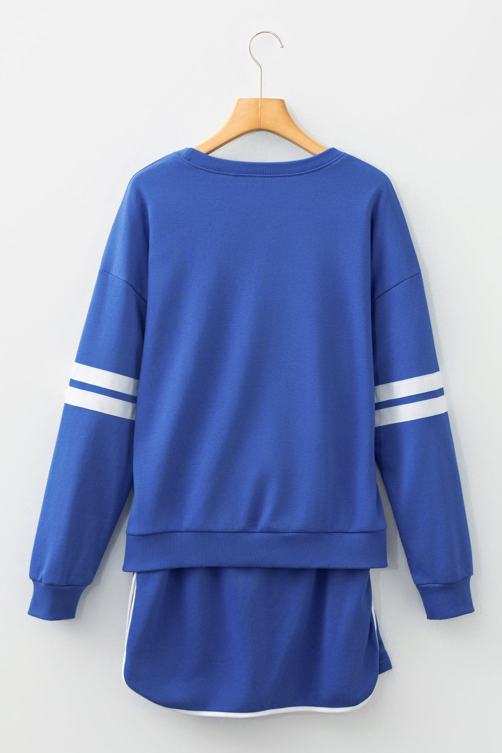 Varsity Stripe Pullover and Mini Skirt Set
