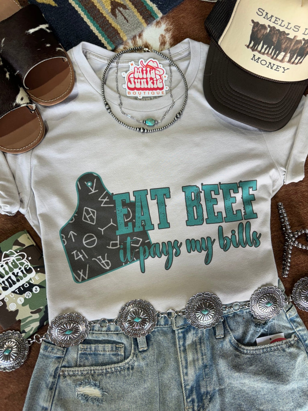 Eat Beef It Pays My Bills Graphic Tee - Rooted & Reckless Co.