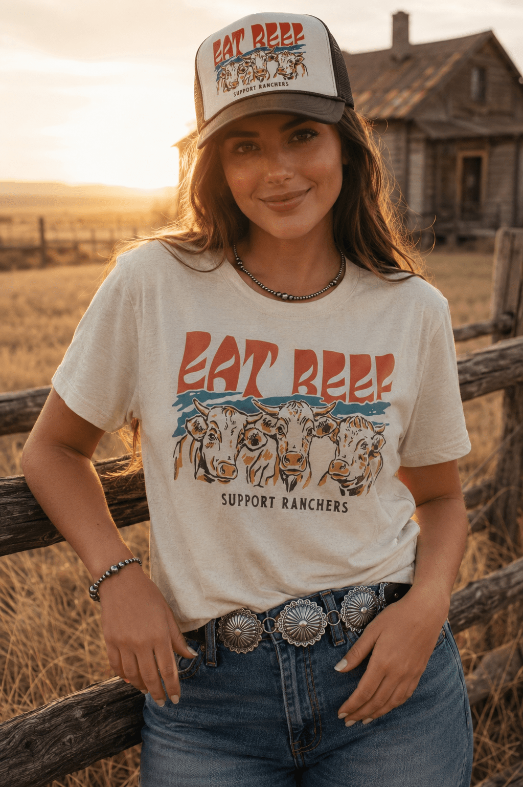 Eat Beef Support Ranchers Graphic Tee - Rooted & Reckless Co.