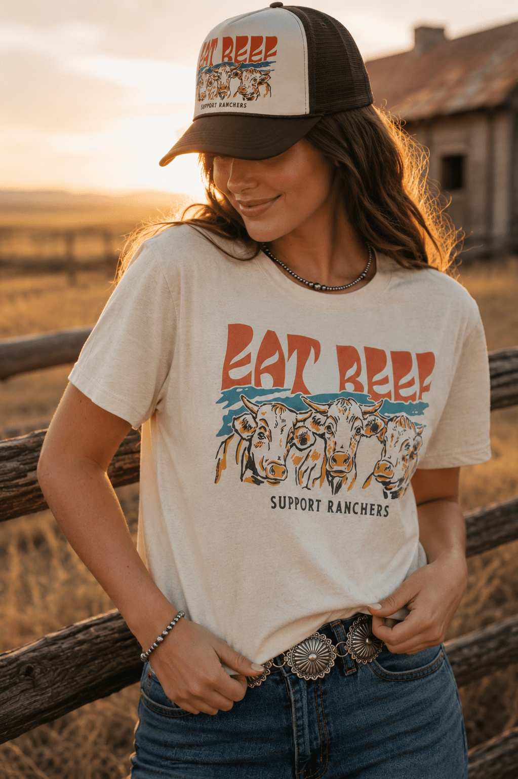 Eat Beef Support Ranchers Graphic Tee - Rooted & Reckless Co.