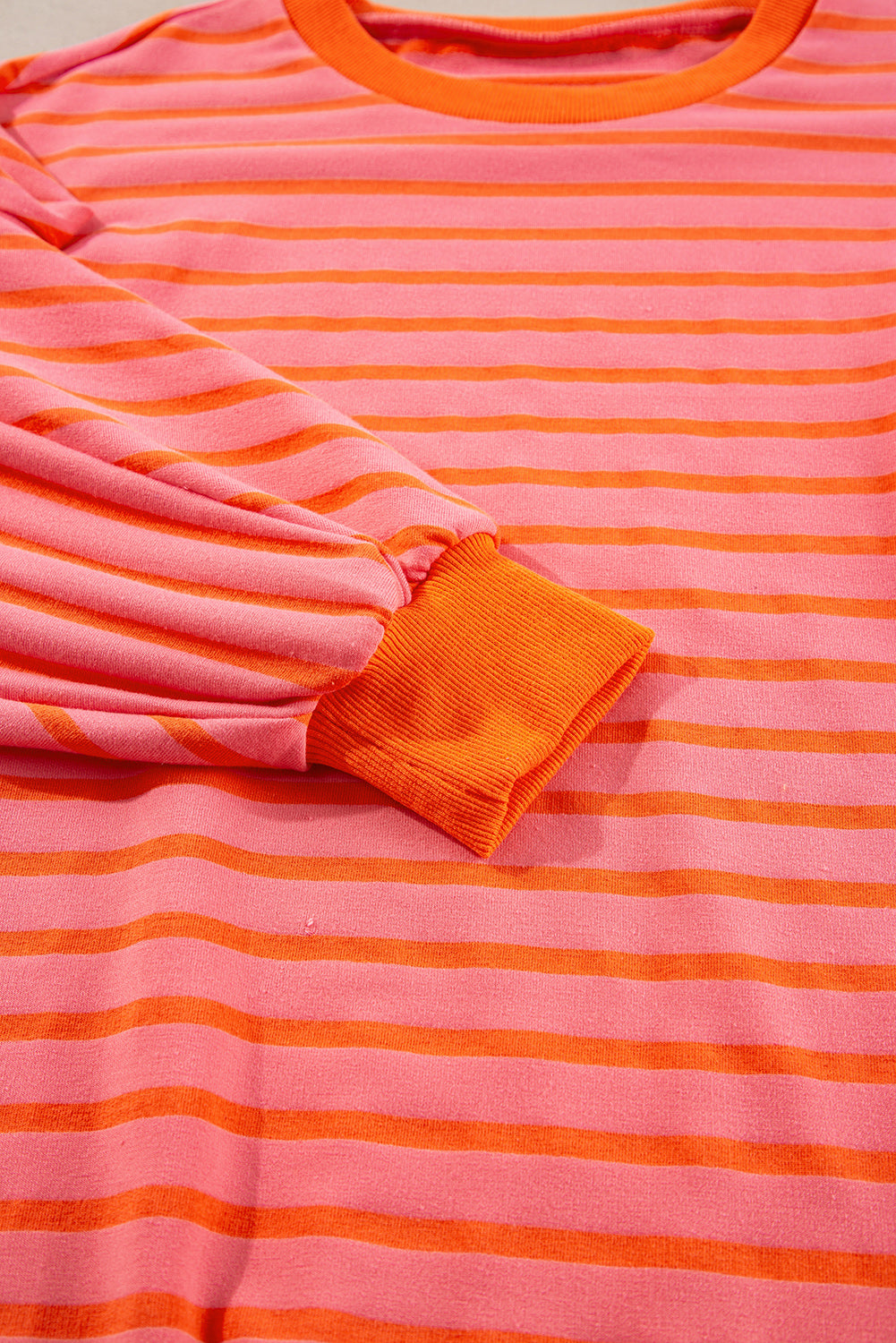 Stripe Drop Shoulder Crewneck Sweatshirt