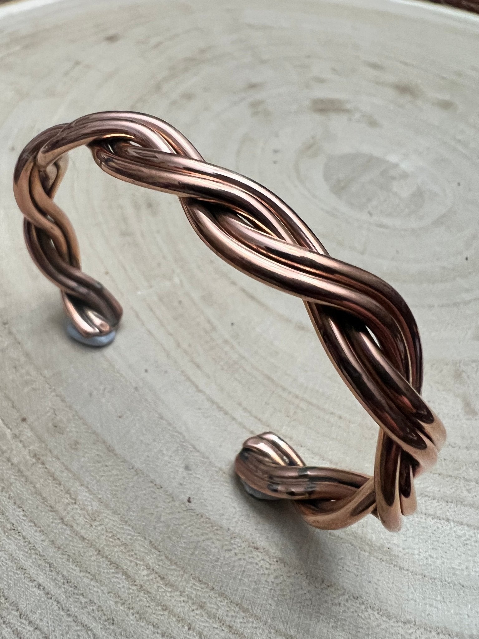 Elaine Tahe Navajo Copper Bracelet — 3/8" Wide (Fits 7 1/8" Wrist) - Rooted & Reckless Co.
