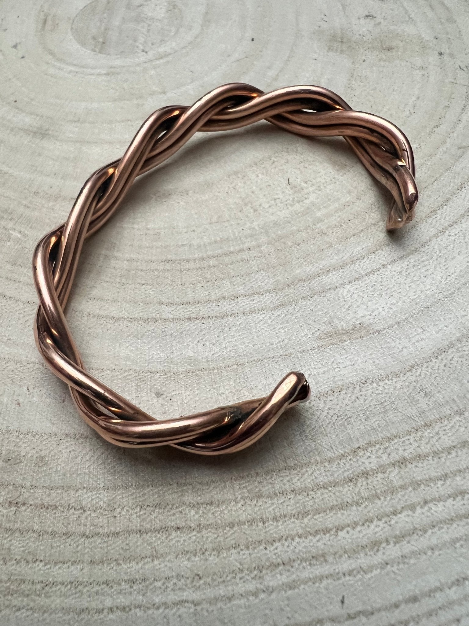 Elaine Tahe Navajo Copper Bracelet — 3/8" Wide (Fits 7 1/8" Wrist) - Rooted & Reckless Co.