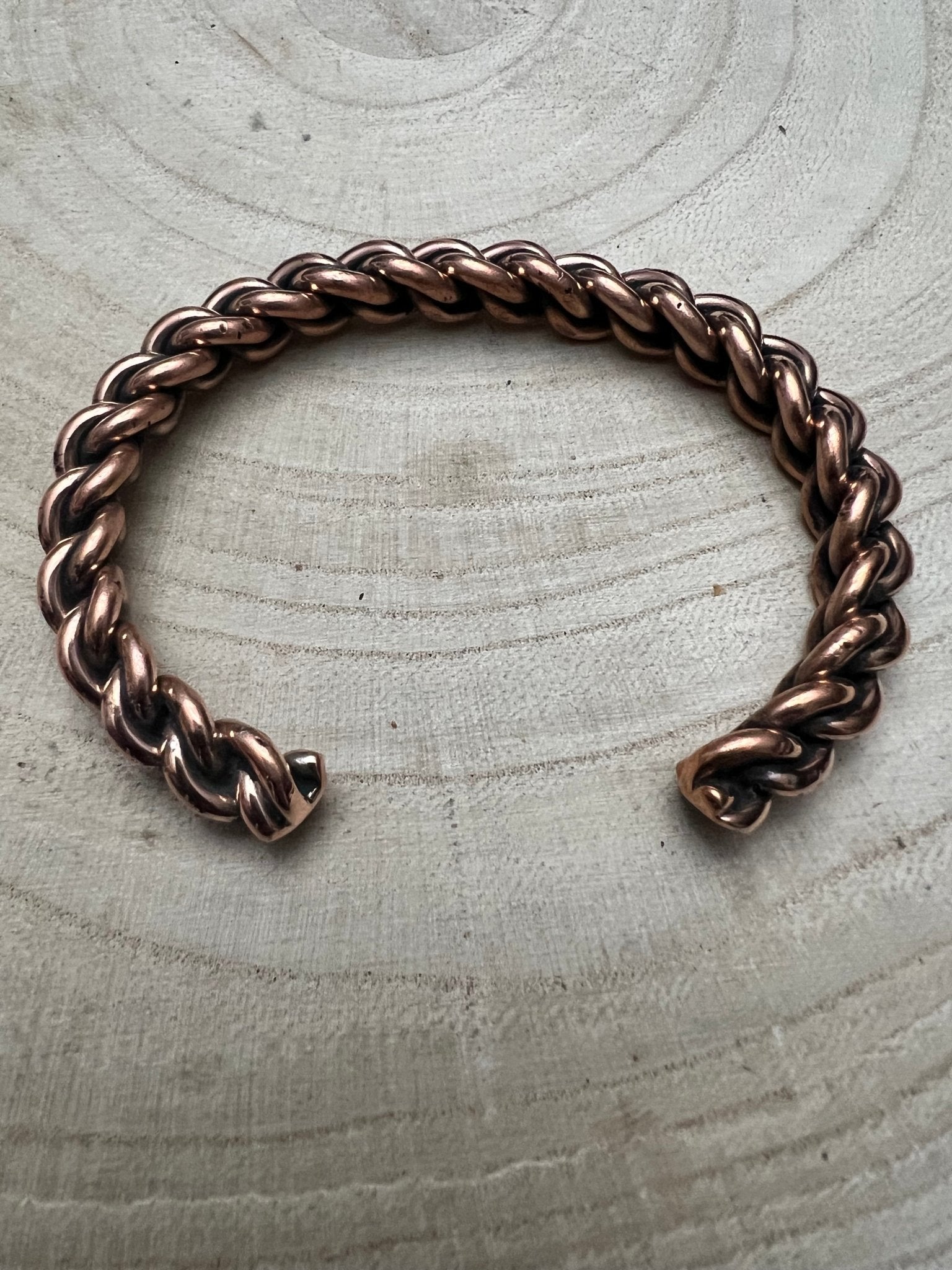 Elaine Tahe Navajo Copper Bracelet — Slim 5/16" Wide (Fits Up to 6 7/8" Wrist) - Rooted & Reckless Co.