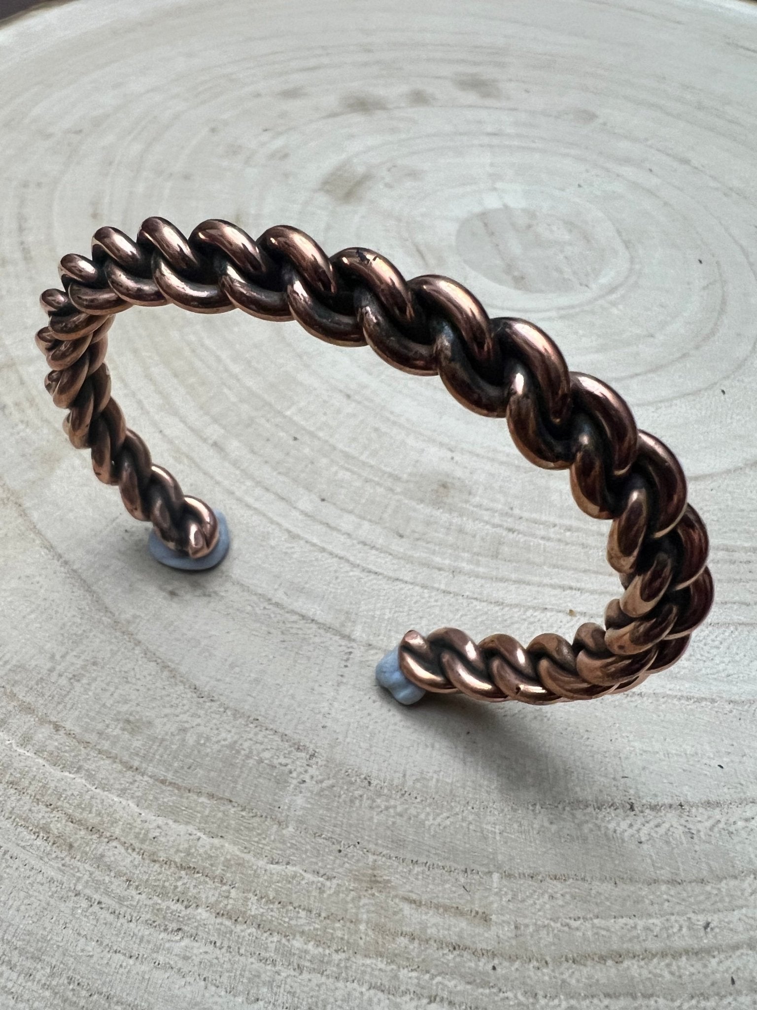 Elaine Tahe Navajo Copper Bracelet — Slim 5/16" Wide (Fits Up to 6 7/8" Wrist) - Rooted & Reckless Co.