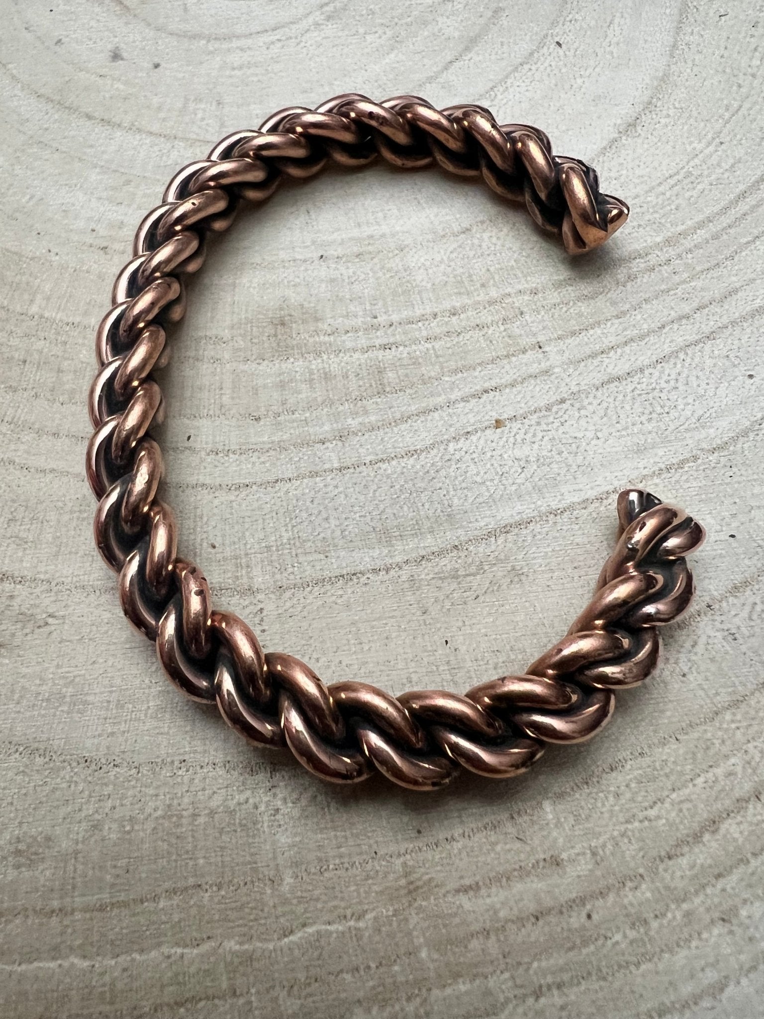 Elaine Tahe Navajo Copper Bracelet — Slim 5/16" Wide (Fits Up to 6 7/8" Wrist) - Rooted & Reckless Co.