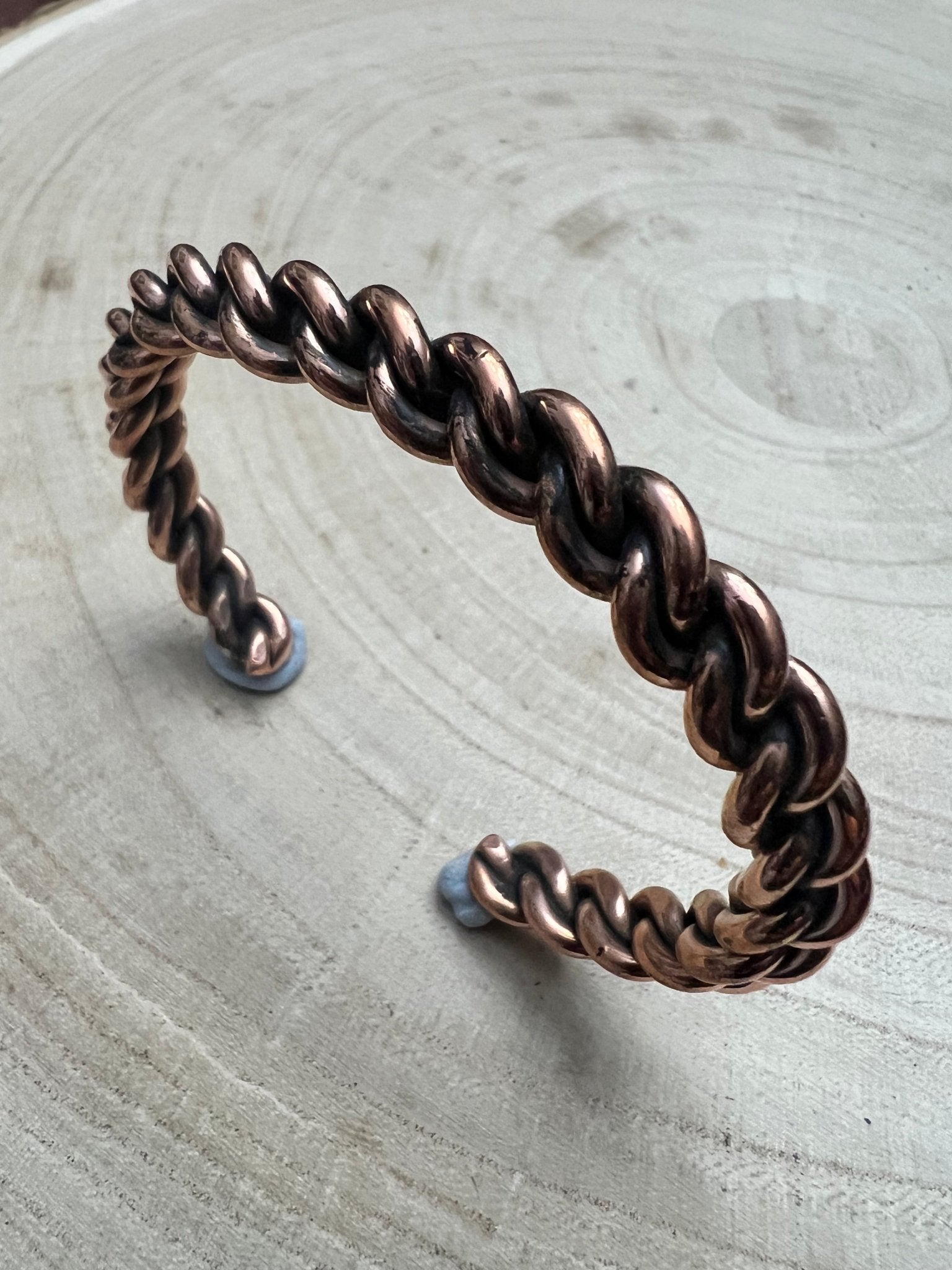 Elaine Tahe Navajo Copper Bracelet — Slim 5/16" Wide (Fits Up to 6 7/8" Wrist) - Rooted & Reckless Co.