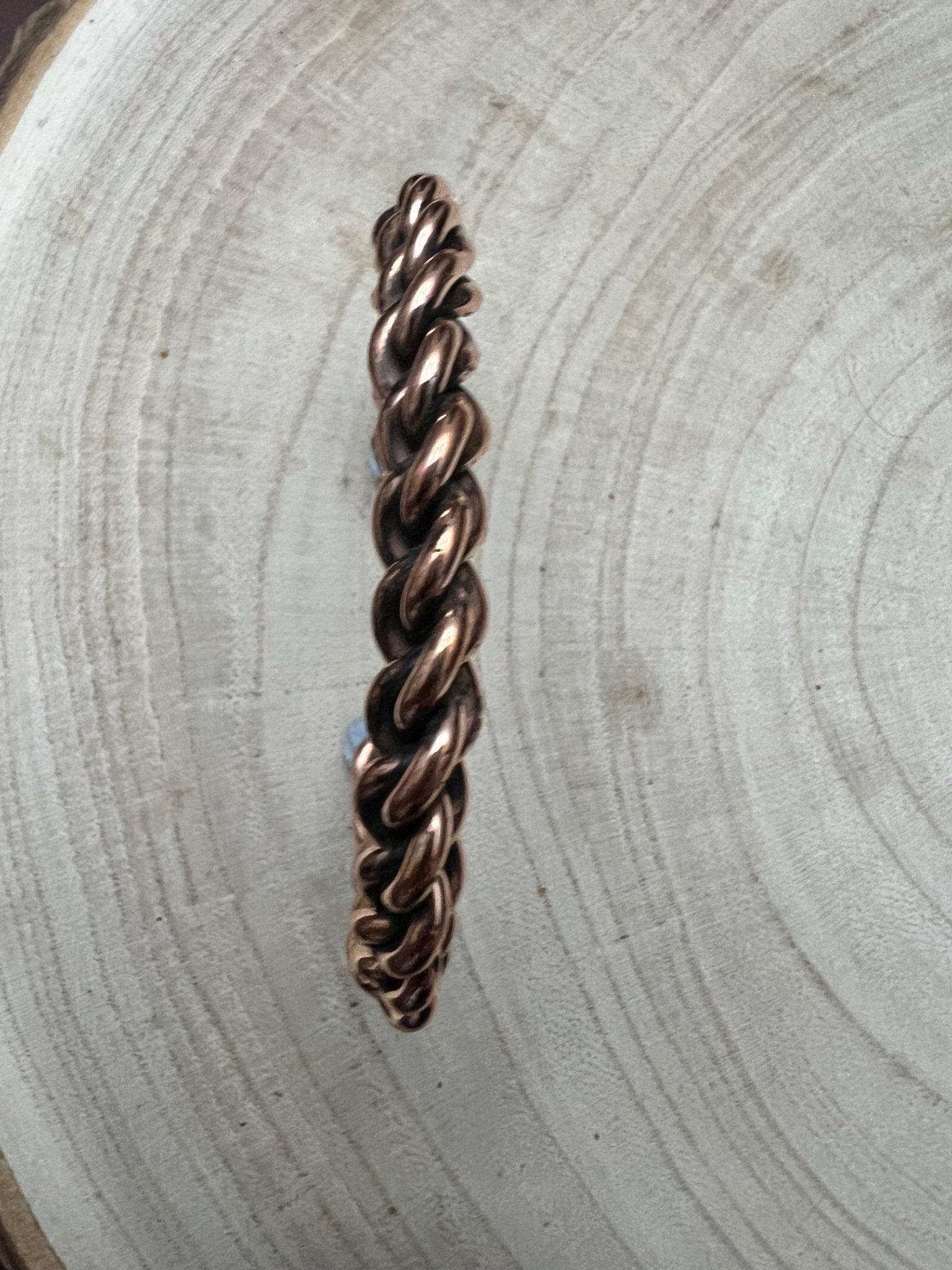 Elaine Tahe Navajo Copper Bracelet — Slim 5/16" Wide (Fits Up to 6 7/8" Wrist) - Rooted & Reckless Co.