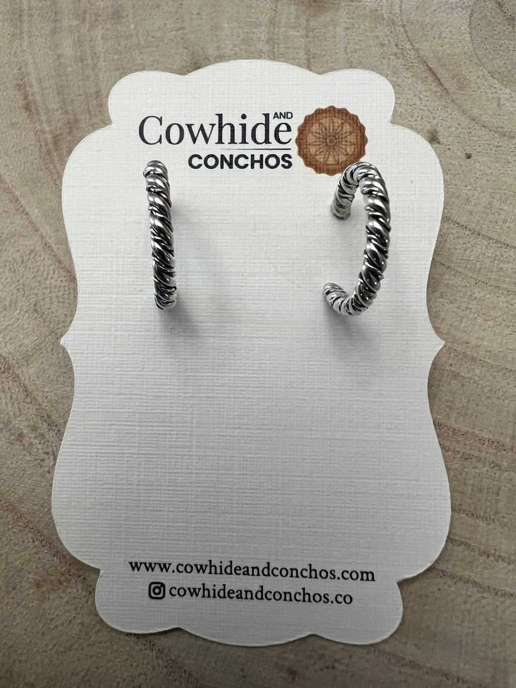 Elaine Tahe Navajo Sterling Silver Hoop Earrings — 5/8" × 1/8" (Listing 2) - Rooted & Reckless Co.
