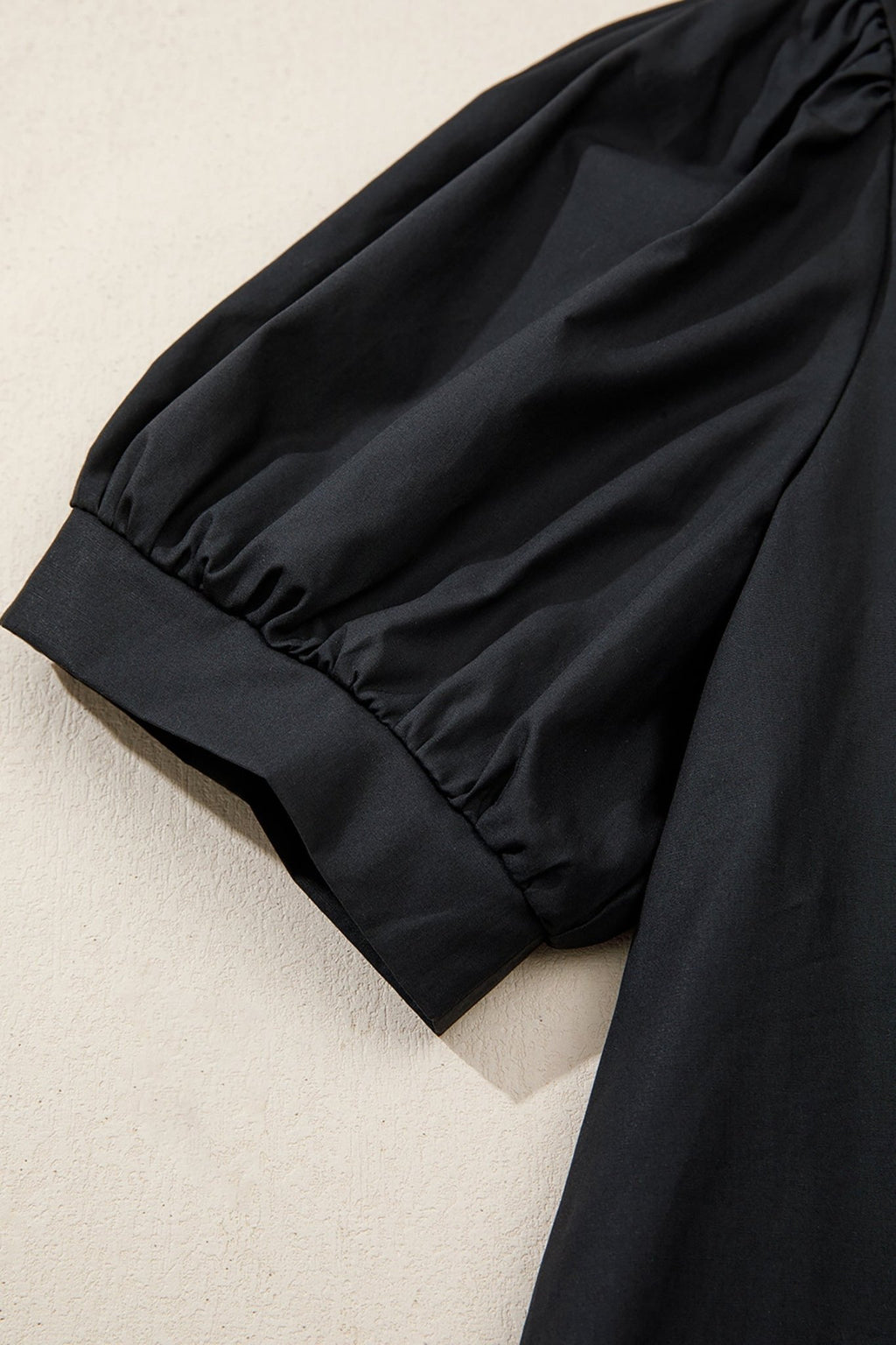 Embroidered V-Neck Short Puff Sleeve Blouse - Rooted & Reckless Co.