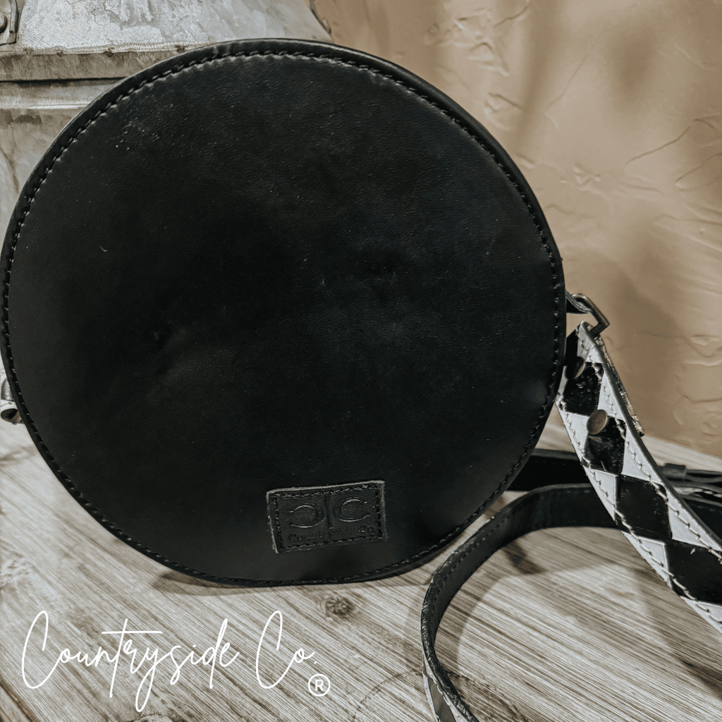 Emery Checkered & Cowhide Canteen Purse - Rooted & Reckless Co.