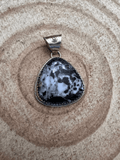 Ernest Hawthorne Navajo White Buffalo Turquoise & Sterling Silver Pendant — Hallmarked - Rooted & Reckless Co.