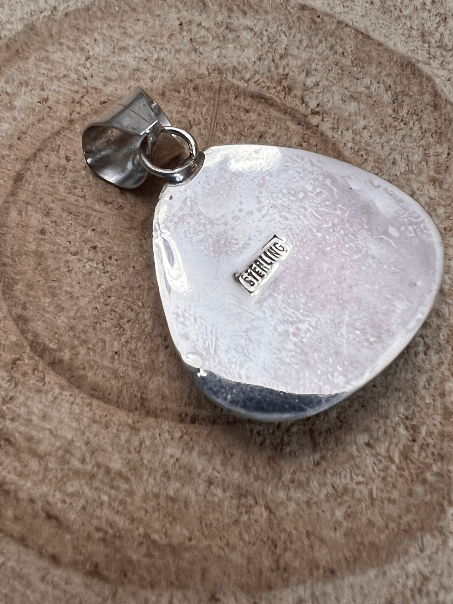 Ernest Hawthorne Navajo White Buffalo Turquoise & Sterling Silver Pendant — Hallmarked - Rooted & Reckless Co.