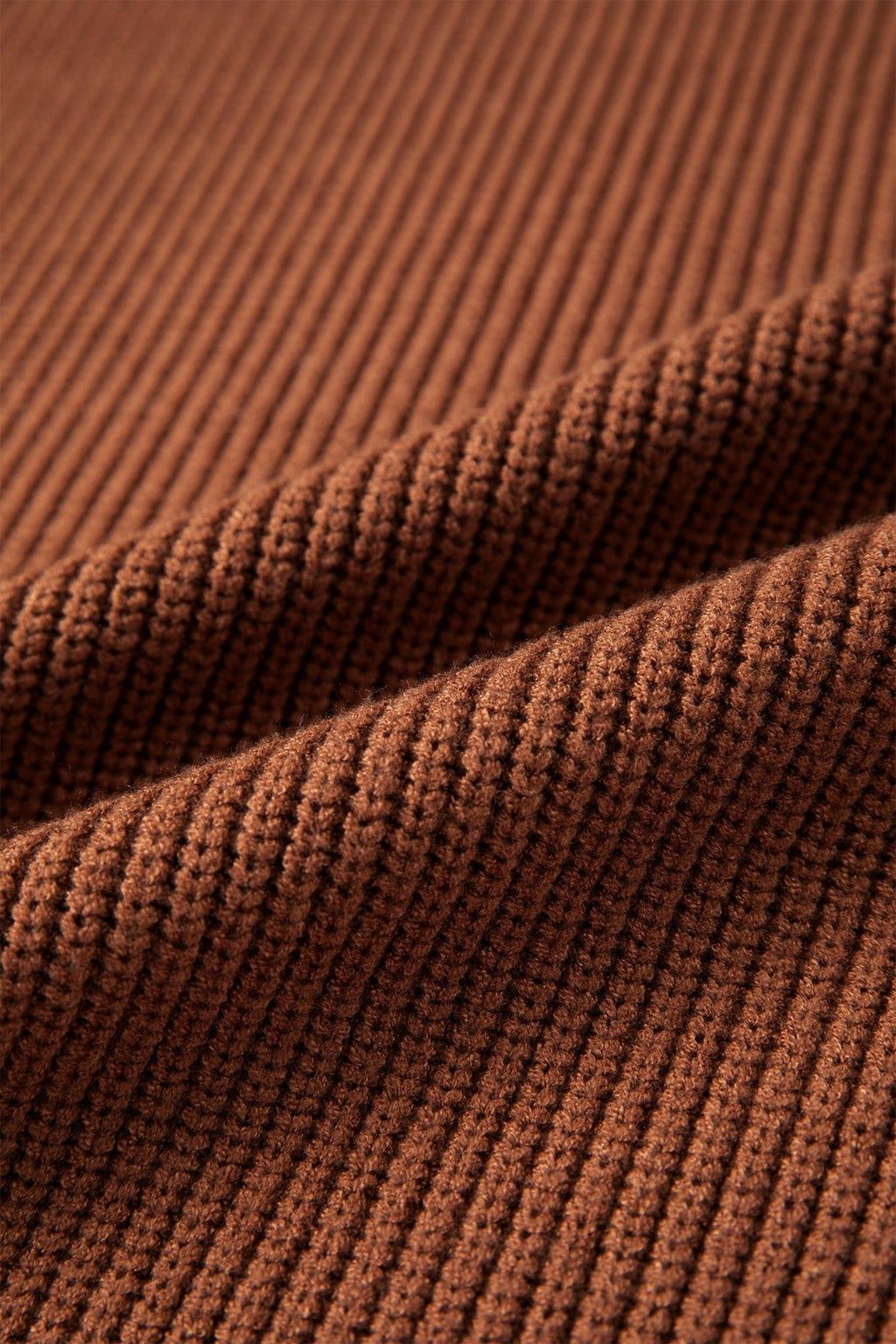 Exposed Hem Drop Shoulder Ribbed Knit Sweater - Rooted & Reckless Co.