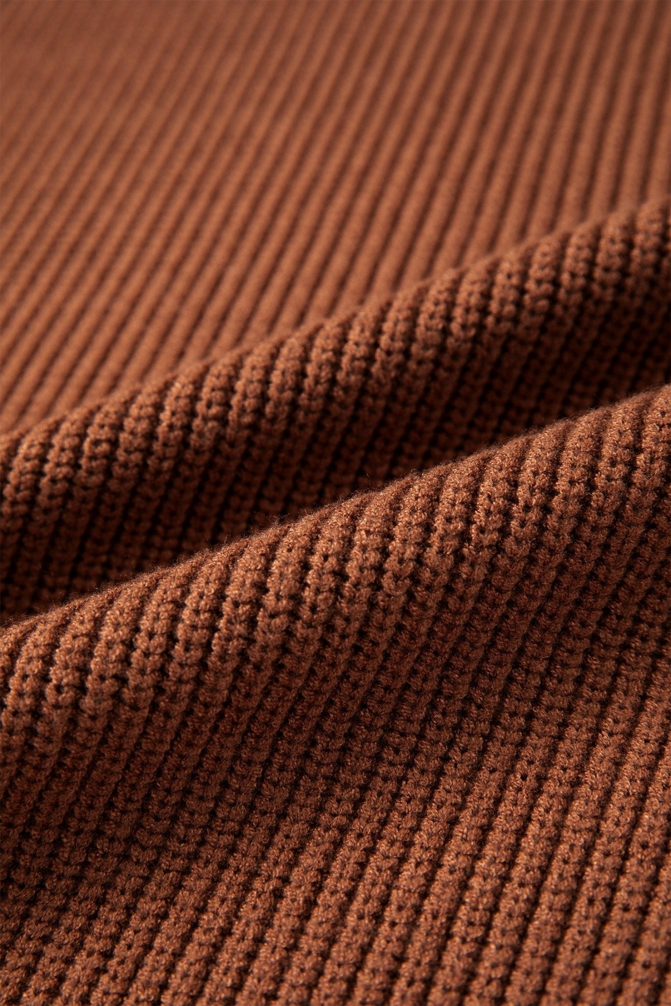 Exposed Hem Drop Shoulder Ribbed Knit Sweater - Rooted & Reckless Co.