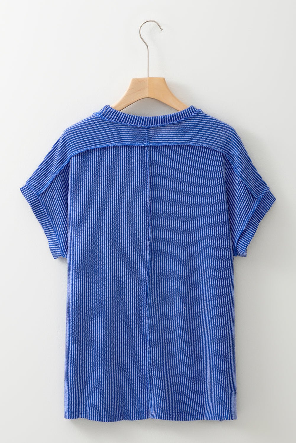 Exposed Stitching Textured Knit T-shirt - Rooted & Reckless Co.