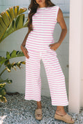Stripe Top and Pants Set