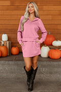 Solid Half Zip Pullover and Mini Skort Set