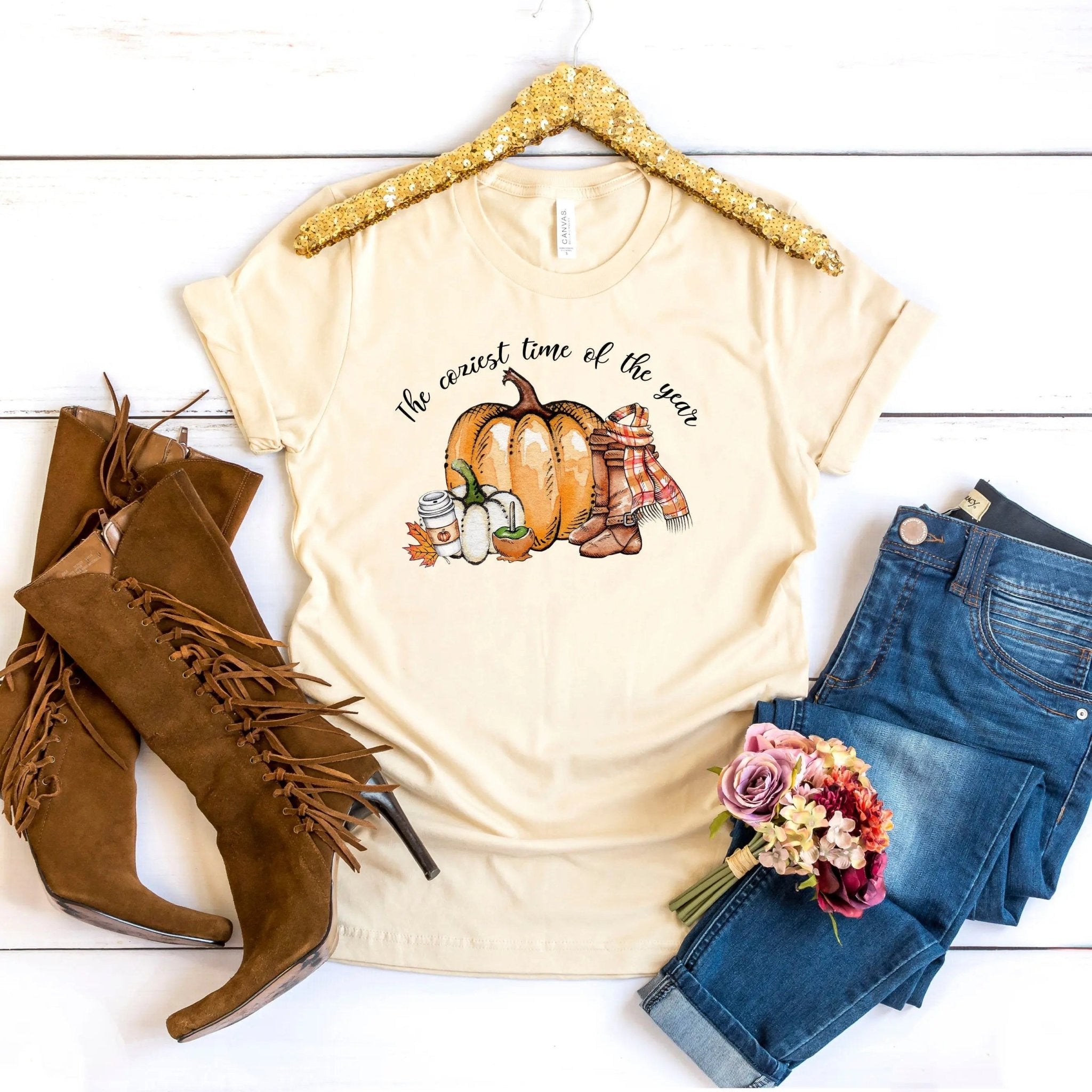 Fall Tshirts for Women, Fall Shirt Women, Graphic Pumpkin Tee, Thanksgiving Shirt for Her - Rooted & Reckless Co.
