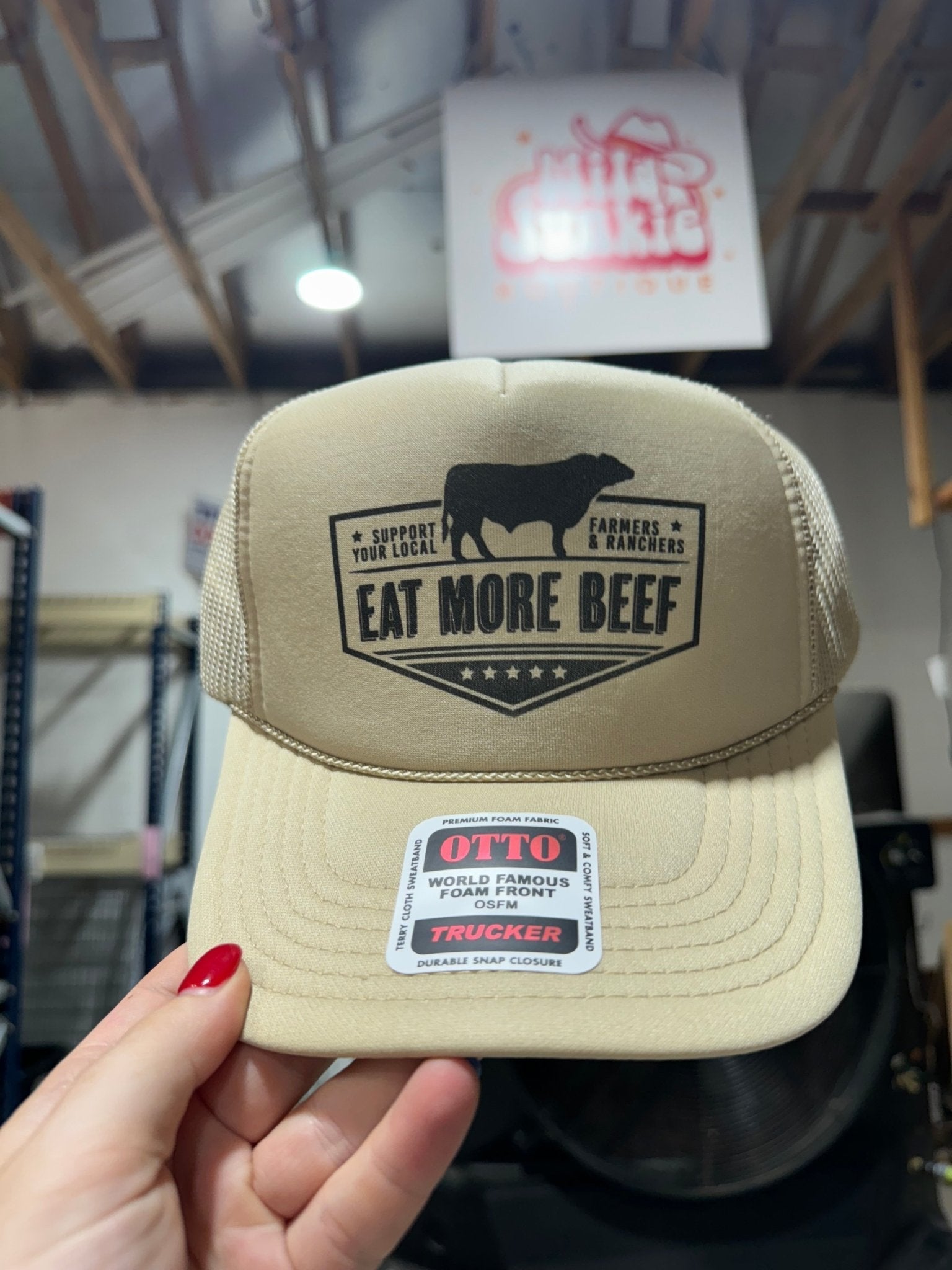 Farmers & Ranchers Eat More Beef Trucker Hat - Rooted & Reckless Co.
