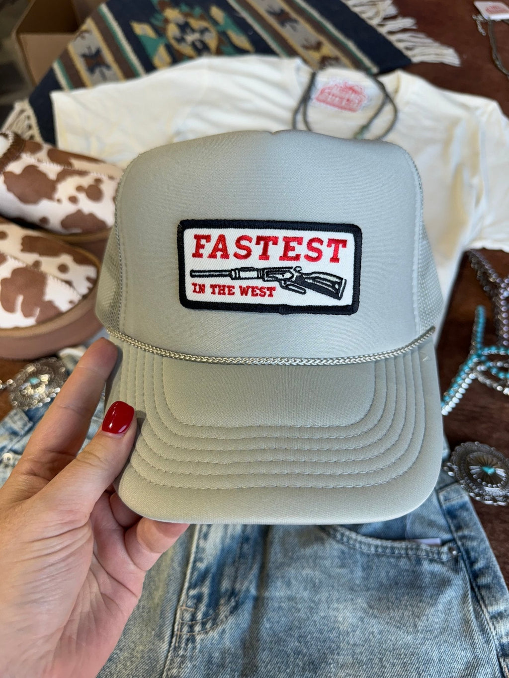 Fastest in the West Patch Trucker Hat - Rooted & Reckless Co.