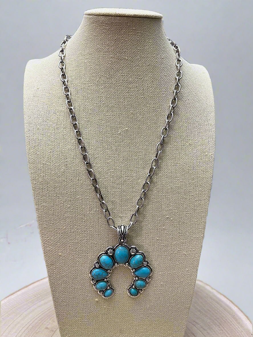 Faux Naja Pendant Necklace & Earring Set - 20 inch necklace - Rooted & Reckless Co.