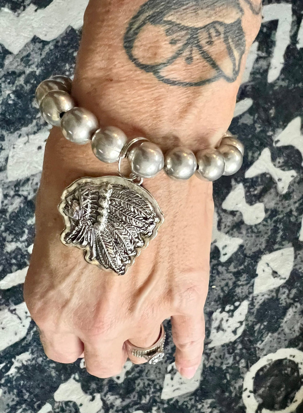 Faux Pearl Charm Bracelet - Rooted & Reckless Co.