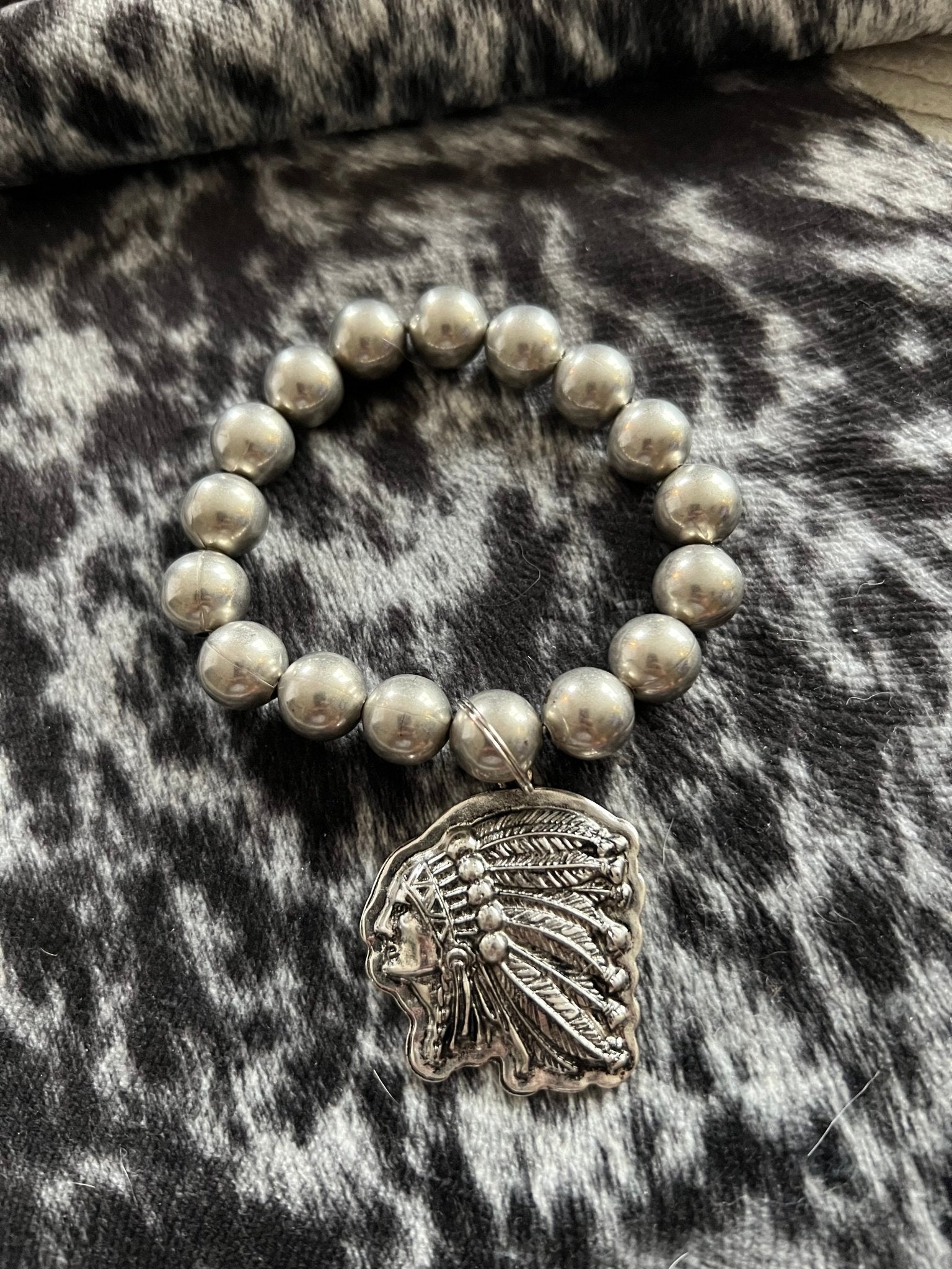 Faux Pearl Charm Bracelet - Rooted & Reckless Co.